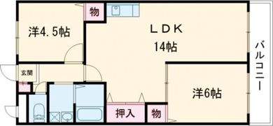 レオハイム津田Ⅱの間取り画像