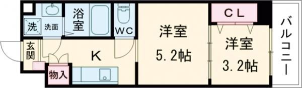 NU武庫川駅前の間取り画像
