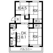 アルファスクエア山の手3号棟の間取り画像