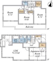桜田2丁目戸建の間取り画像