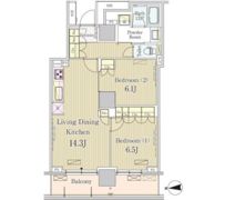 パークアクシス池田山の間取り画像