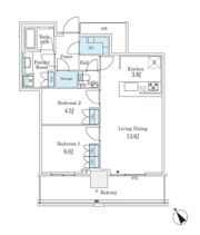 ザ・タワー横浜北仲の間取り画像