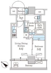 パークアクシス池袋パークフロントの間取り画像