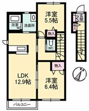 コーポ カノンA棟の間取り画像