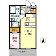 セジュール南大通 Bの間取り画像