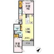 D craft 谷田の間取り画像