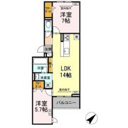 D craft 谷田の間取り画像