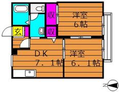 ミレニアム金光 Bの間取り画像