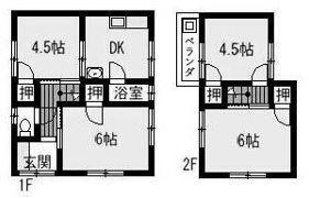 新居借家の間取り画像