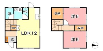 石原貸家の間取り画像