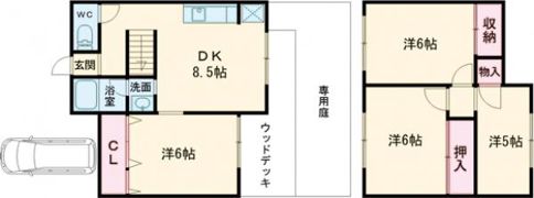 松塚テラスハウスの間取り画像