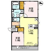 アンソレイエ B棟の間取り画像