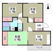 ガーデンムツミAの間取り画像