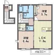 グランドソレイユAの間取り画像