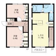 ヴィラージュIの間取り画像