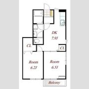 カーサカネジョウBの間取り画像