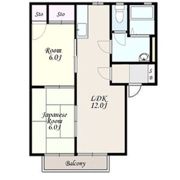 プルーニハイツ B棟の間取り画像