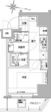 ハーモニーレジデンス横浜大通り公園の間取り画像