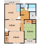 コンチネンタル布瀬Ⅰの間取り画像