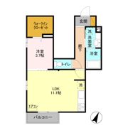 クレシア Dの間取り画像