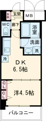 エステムコート三宮駅前IIアデシオンの間取り画像