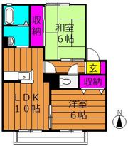 ビアン連島 Eの間取り画像