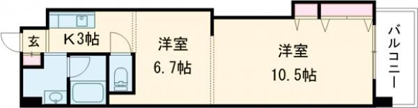 パステロ アロッジオ45東蟹屋の間取り画像