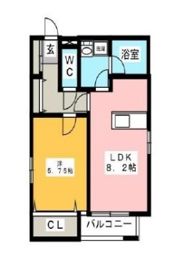 メゾンクレール伊都の間取り画像