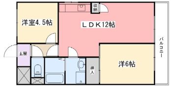 岡町中村コーポの間取り画像