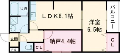 セジュール堺東の間取り画像