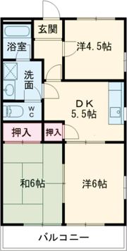 サンヒルズA棟の間取り画像