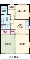 サンヒルズA棟の間取り画像