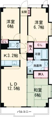 アーク昭島レジデンスの間取り画像