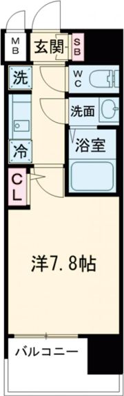 プレサンスNEO大和田STATIONベゼルの間取り画像