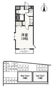 East Courtの間取り画像