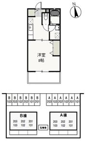 サントス青江 Bの間取り画像