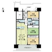 サーパス徳島中央公園南の間取り画像