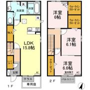 ルージュ ブラン Aの間取り画像