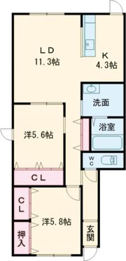 こまちⅡの間取り画像