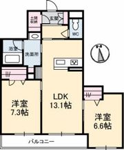 メゾン ドマーニ東6丁目の間取り画像