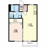 ボヌール一陽Bの間取り画像