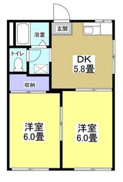 メゾン谷上Bの間取り画像