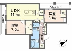 シャーメゾン草津プレミアの間取り画像