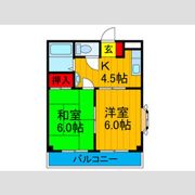 三熊ハイツ渚7号の間取り画像