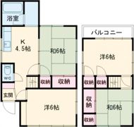 長崎県長崎市三原2丁目貸家の間取り画像