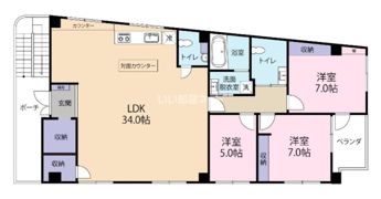 リバービュー7の間取り画像