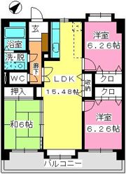 プロシード曰佐の間取り画像