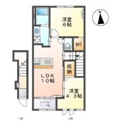 ディアコート冨士山Aの間取り画像