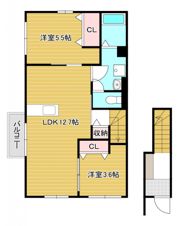 メゾンコンフォース通谷B（セキスイハイム）の間取り画像