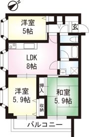 クレスト与野本町の間取り画像